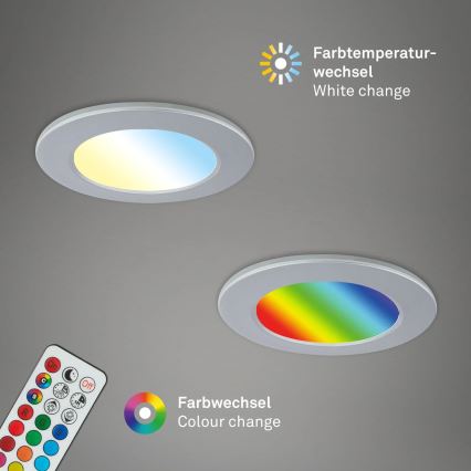 Briloner - SET 3x LED RGBW Dimbare en hangende badkamer verlichting LED/4,8W/230V 3000-6500K IP65 + afstandsbediening