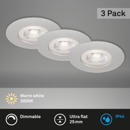 Briloner - SET 3x LED Dimbare badkamerverlichting LED/4,9W/230V IP44