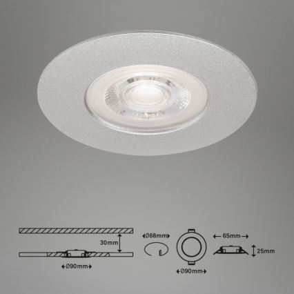 Briloner - SET 3x LED Dimbare badkamerverlichting LED/4,9W/230V IP44