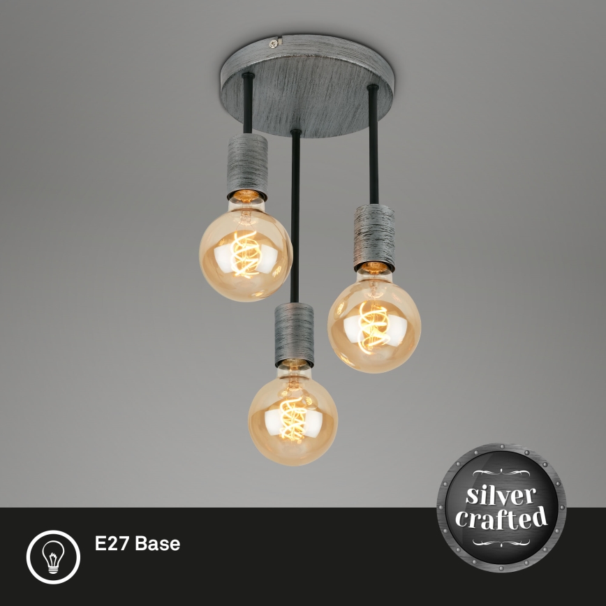Briloner - Suspension filaire HENGA 3xE27/60W/230V