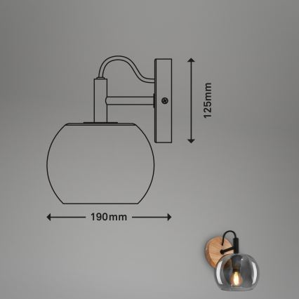 Briloner - Wandlamp KYRO 1xE14/10W/230V