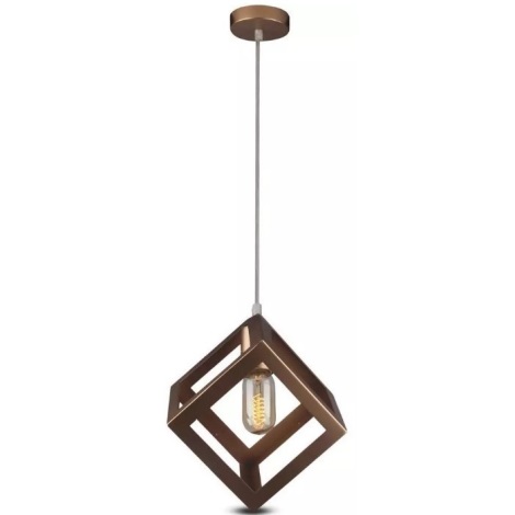 Bronzen Hanglamp aan een koord 1x E27 / 60W / 230V