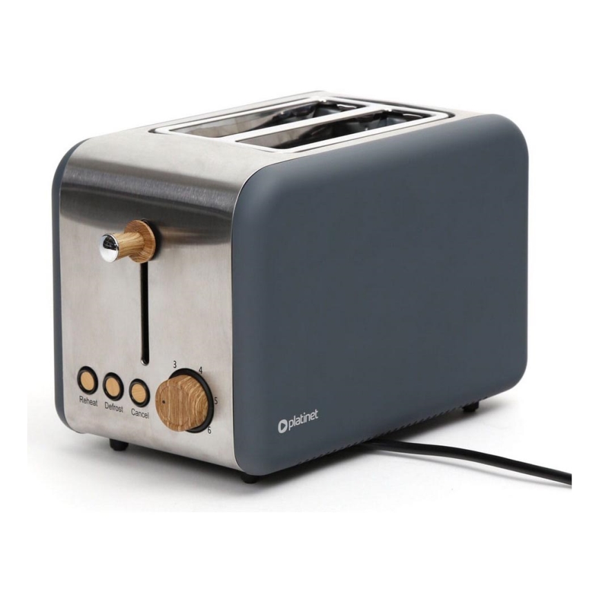 Broodrooster met twee gaten 900W/230V roestvrij staal / grijs