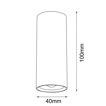 Brosline - Spot d'éclairage 1xGU10/4W/230V noir