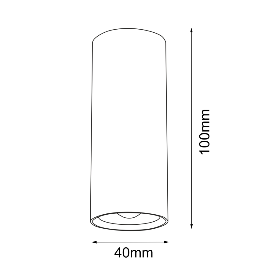 Brosline - Spot d'éclairage 1xGU10/4W/230V noir