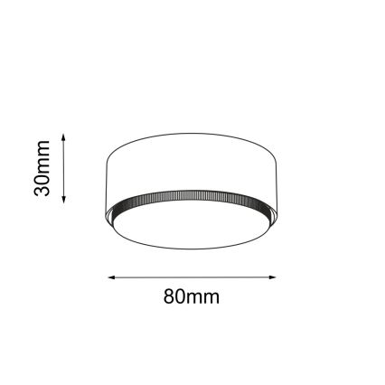 Brosline - Spotlamp 1xGX53/9W/230V zwart