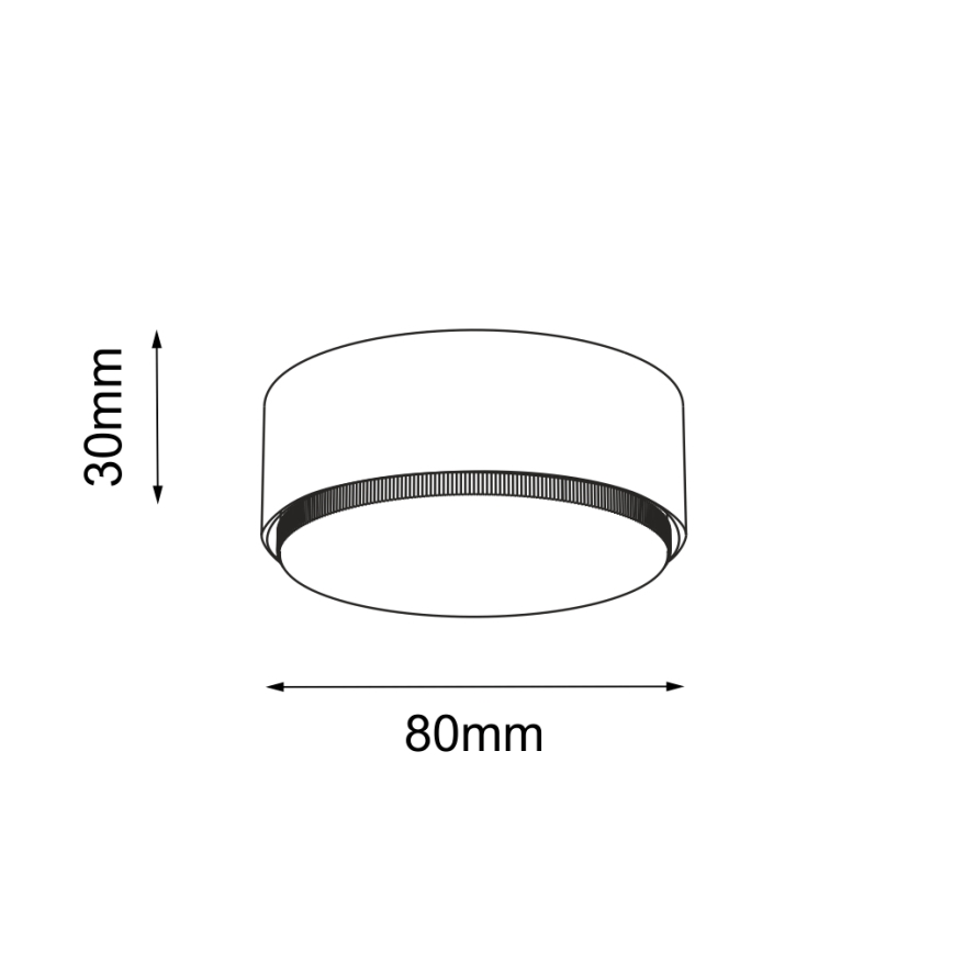 Brosline - Spotlamp 1xGX53/9W/230V zwart