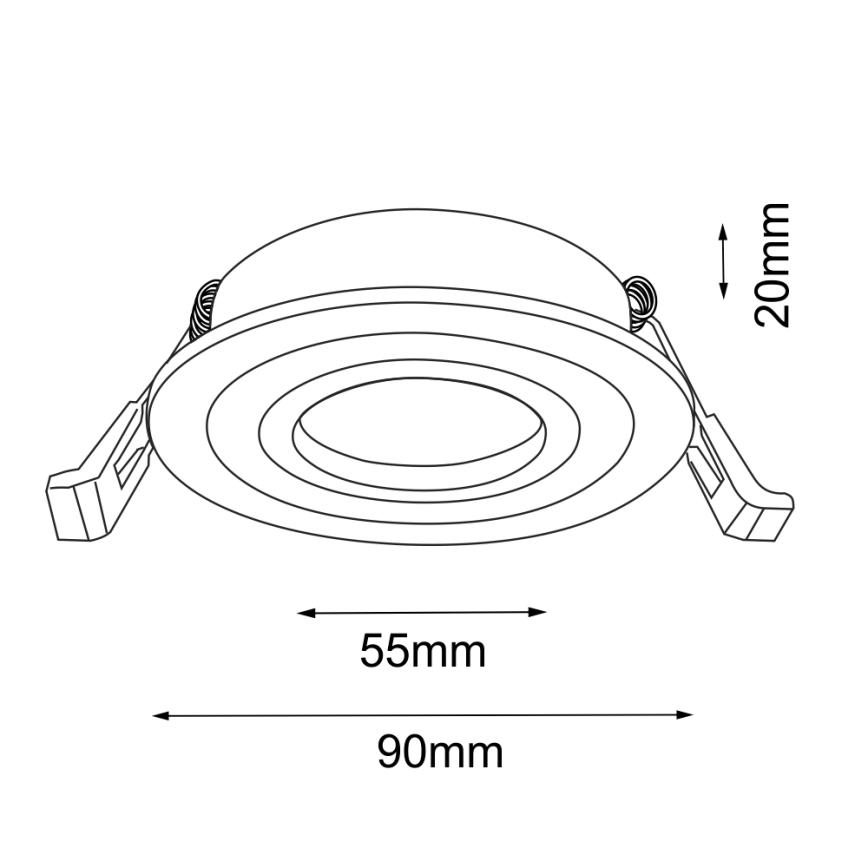 Brosline - Luminaire encastré 1xGU10/10W/230V noir