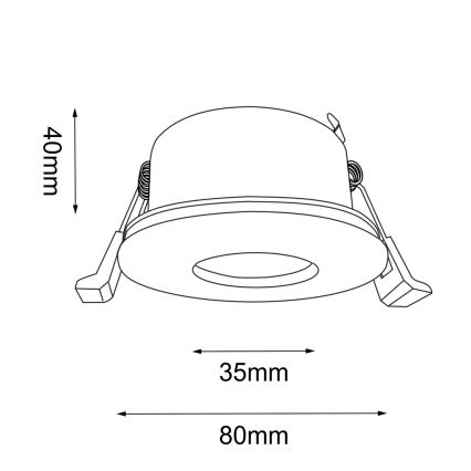 Brosline - Inbouwspot 1xGU10/10W/230V wit