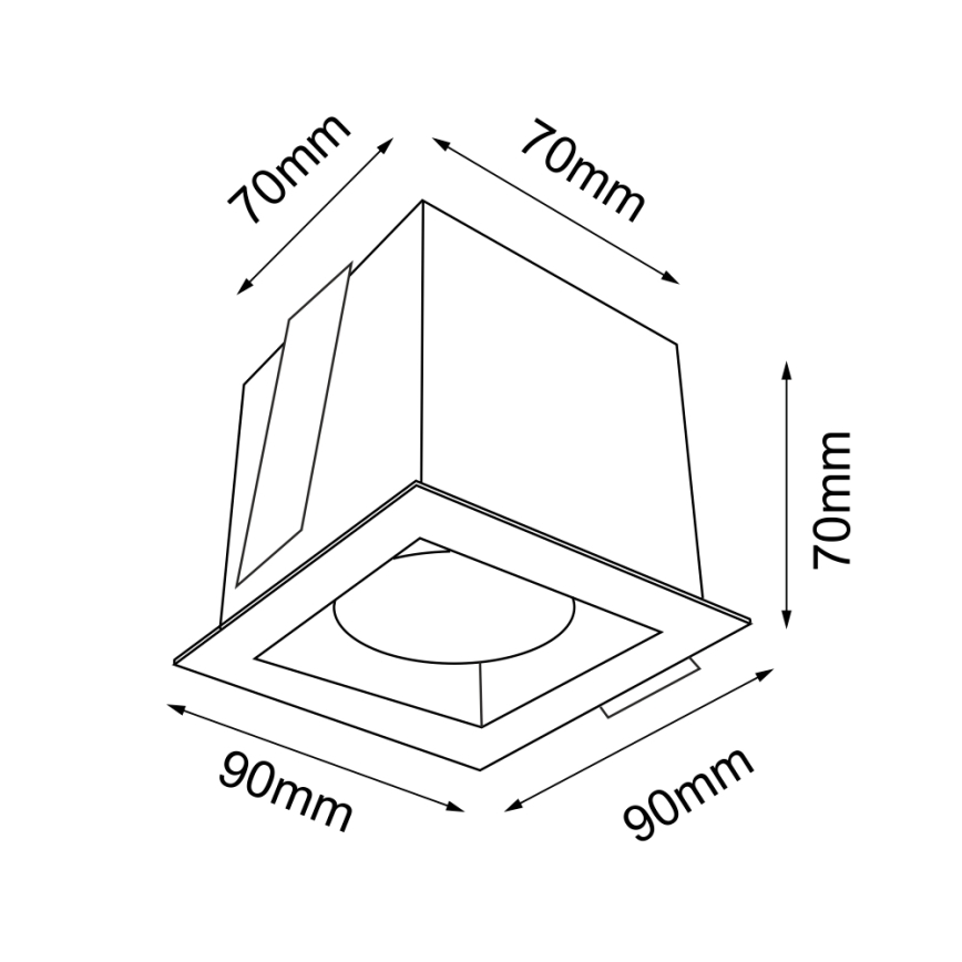 Brosline - Inbouwspot 1xGU10/10W/230V wit