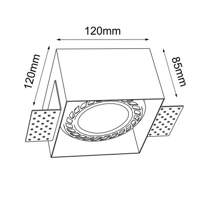 Brosline - Inbouwspot 1xGU10/18W/230V zwart