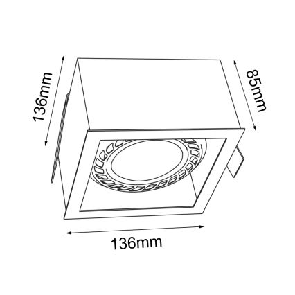 Brosline - Spot encastré 1xGU10/18W/230V blanc