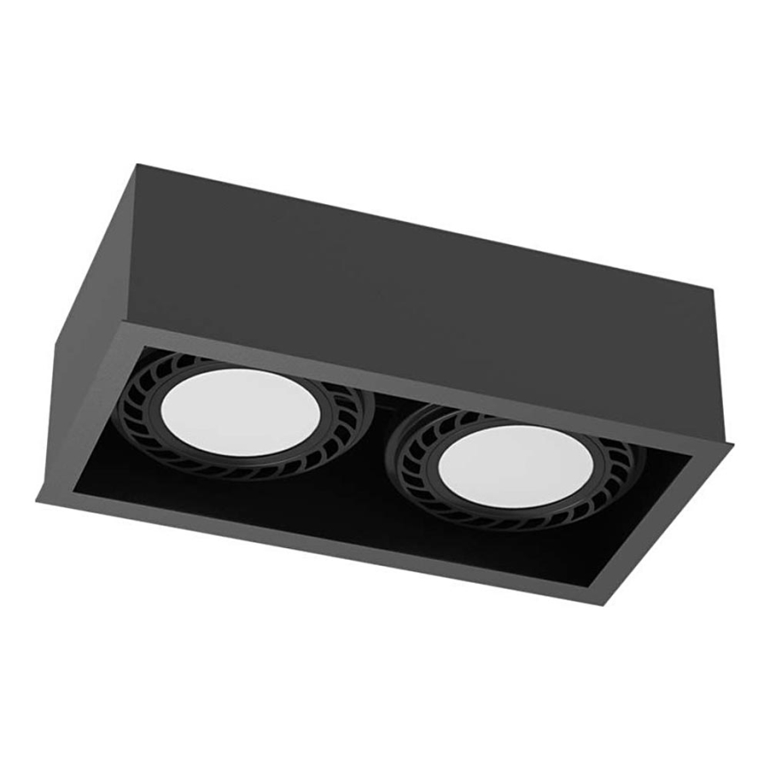 Brosline - Opbouwspot 2xGU10/18W/230V zwart