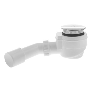Bruckner - Douchebak sifon DN40/50 wit/gepolijst roestvrij