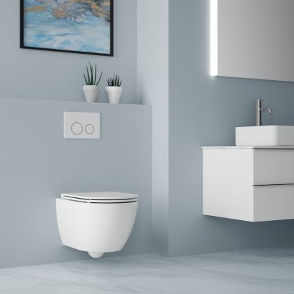 Bruckner - Hangend toilet Vortex Rimless FULDA keramiek/wit