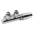 Bruckner - Thermostatische aansluitset voor centrale aansluiting WICHER glanzend chroom