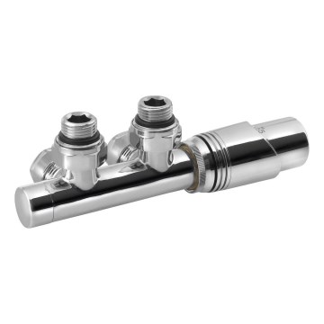 Bruckner - Thermostatische aansluitset voor centrale aansluiting WICHER glanzend chroom