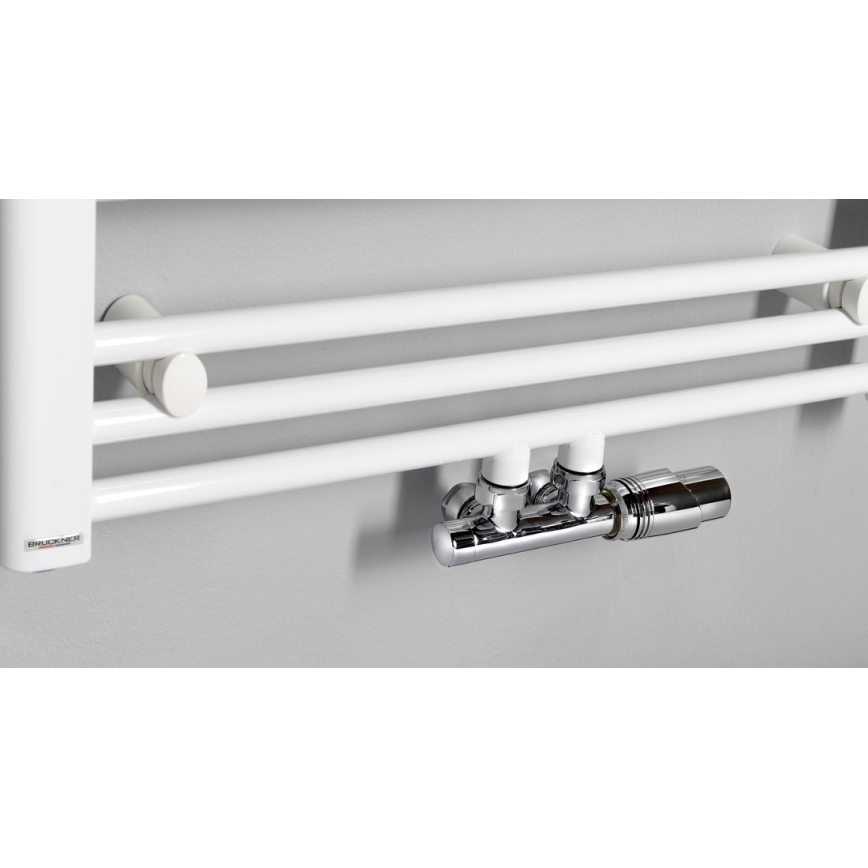 Bruckner - Thermostatische aansluitset voor centrale aansluiting WICHER glanzend chroom