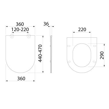 Bruckner - Wc-bril SoftClose FULDA SLIM wit