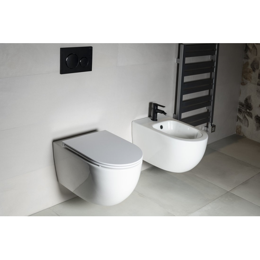 Bruckner - WC suspendu Vortex Rimless FULDA céramique/blanc