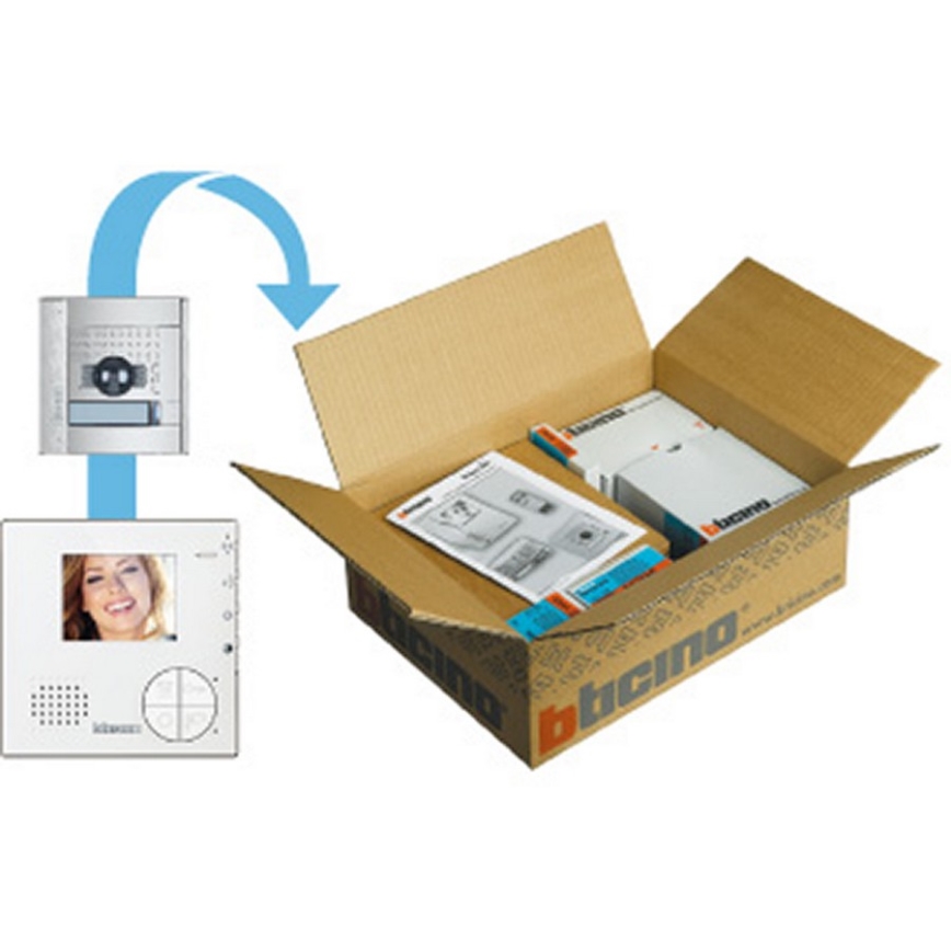 Bticino 366511 - Sonnette interphone vidéo + panneau d'entrée Class 100 coloré IP54