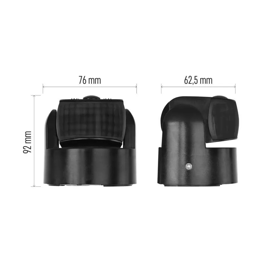 Buiten bewegings- en schemersensor PIR 1200W/230V IP65 zwart
