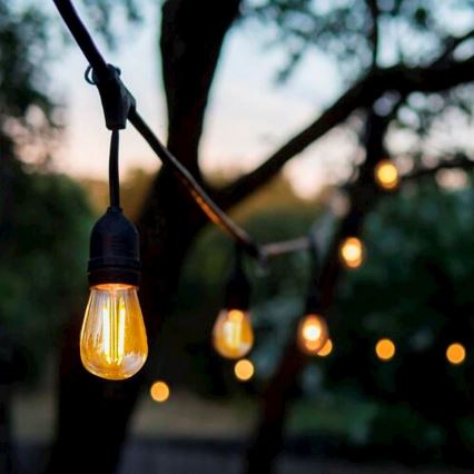 Buiten decoratieve lichtslinger GIRLANDA 17 m 15xE27/15W/230V IP44