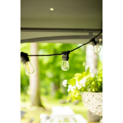 Buiten decoratieve lichtsnoer MIMOSA 20xE27/1,3W/230V IP44 20m