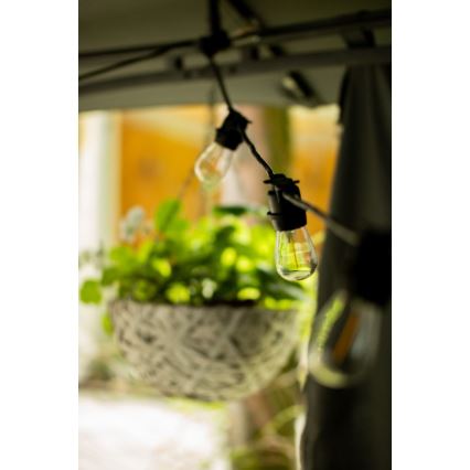 Buiten decoratieve lichtsnoer MIMOSA 20xE27/1,3W/230V IP44 20m