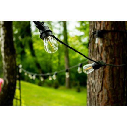 Buiten decoratieve lichtsnoer MIMOSA 20xE27/1,3W/230V IP44 20m