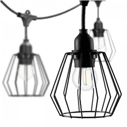 Buiten decoratieve lichtsnoer CRETE 15xE27/230V 20m IP44