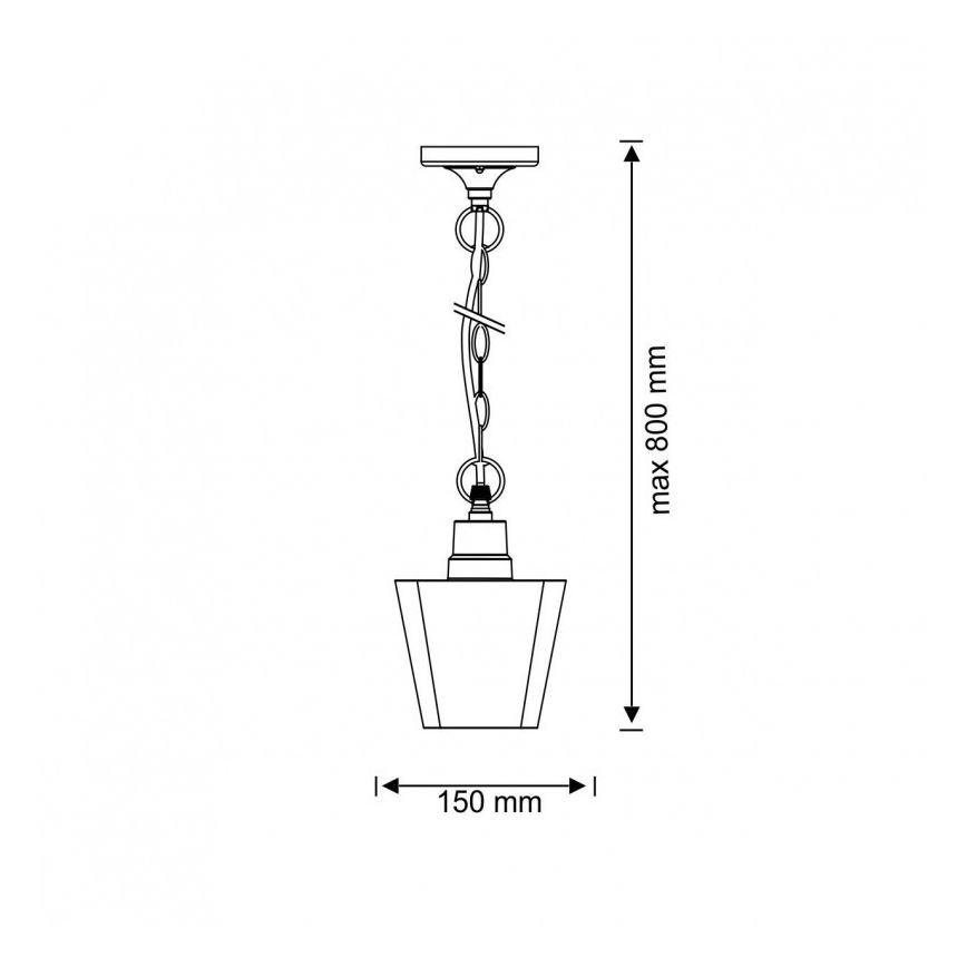 Buiten hanglamp GIZA 1xE27/10W/230V IP44