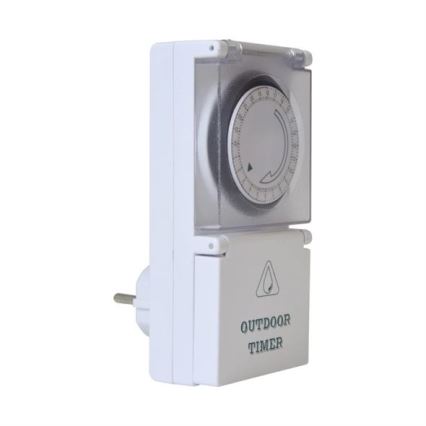 Buiten timer mechanische schakelaar dagelijks 16A/230V IP44