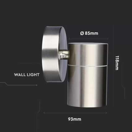 Buiten wandlamp 1x GU10 / 35W / 230V IP44