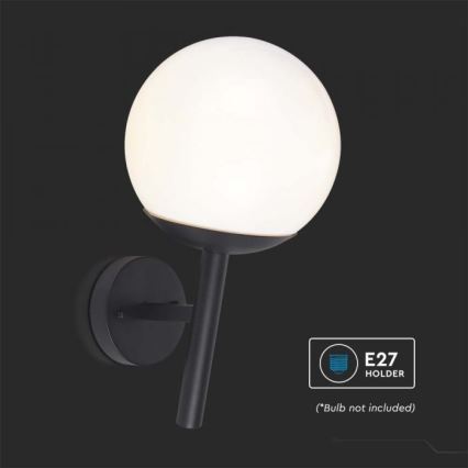 Buiten wandlamp 1xE27/60W/230V IP44 zwart
