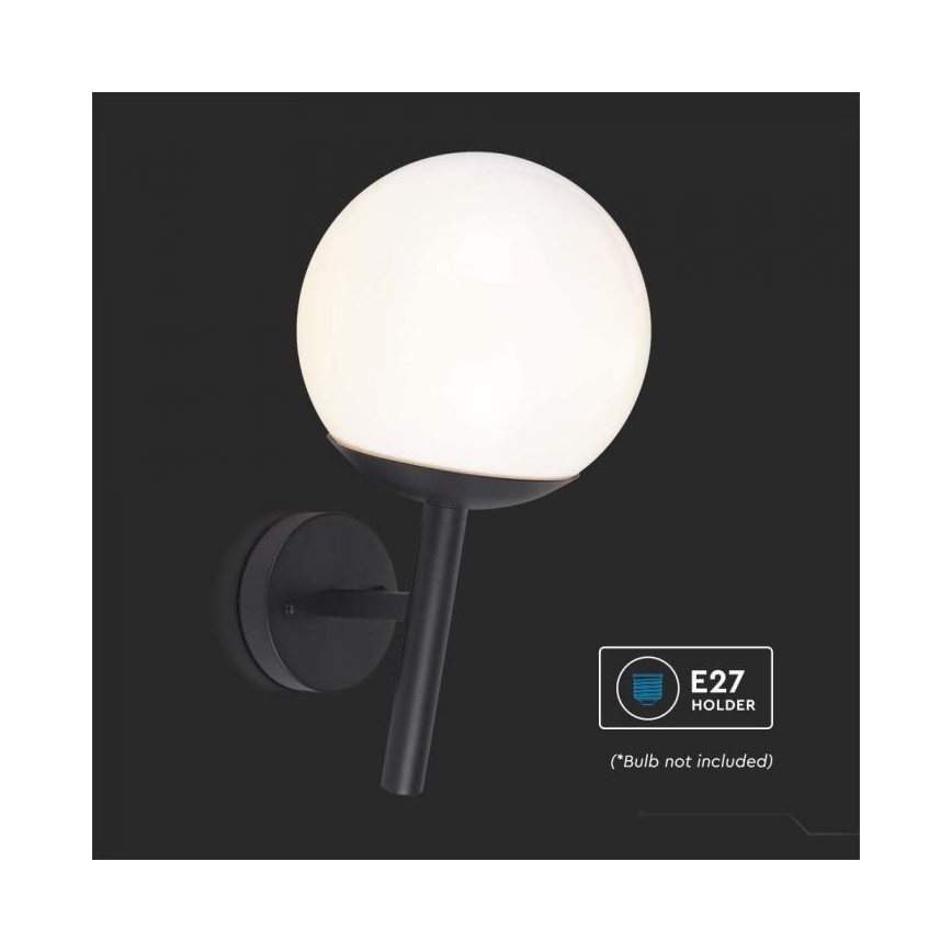 Buiten wandlamp 1xE27/60W/230V IP44 zwart