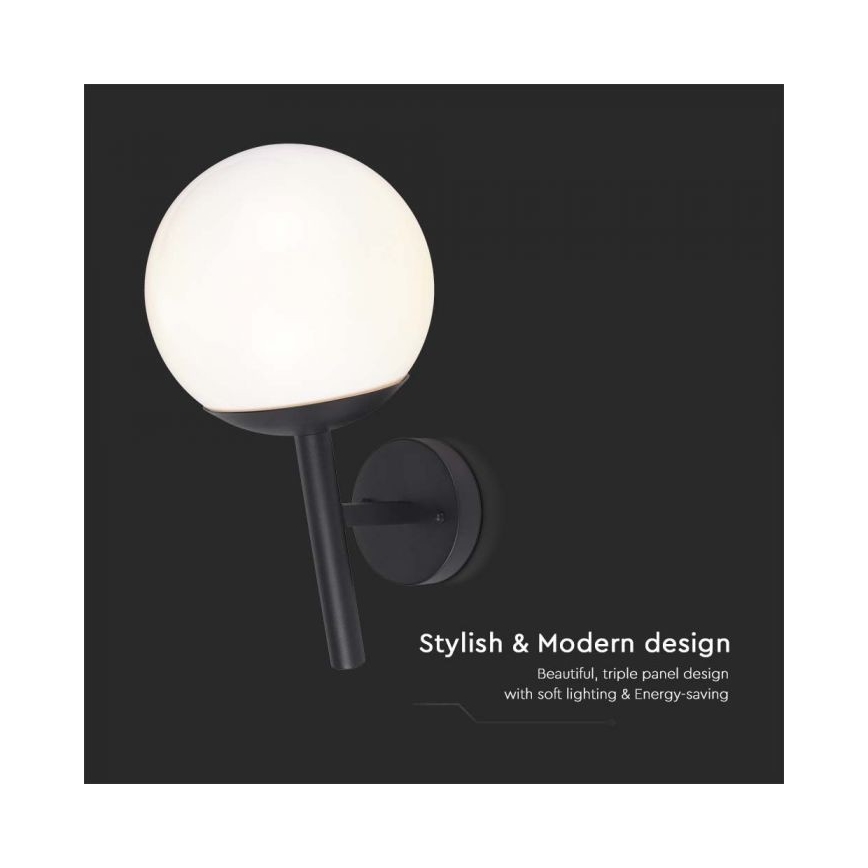 Buiten wandlamp 1xE27/60W/230V IP44 zwart