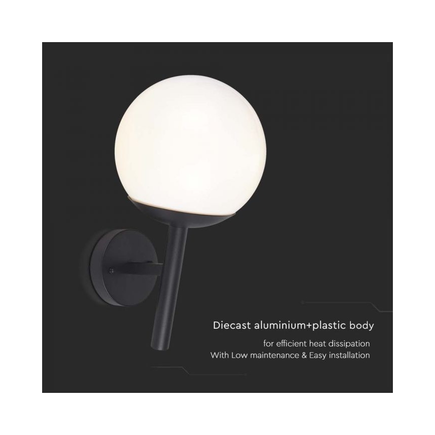 Buiten wandlamp 1xE27/60W/230V IP44 zwart