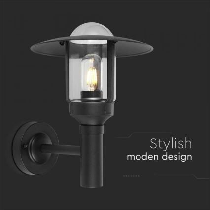 Buiten wandlamp 1xE27/60W/230V IP44 zwart
