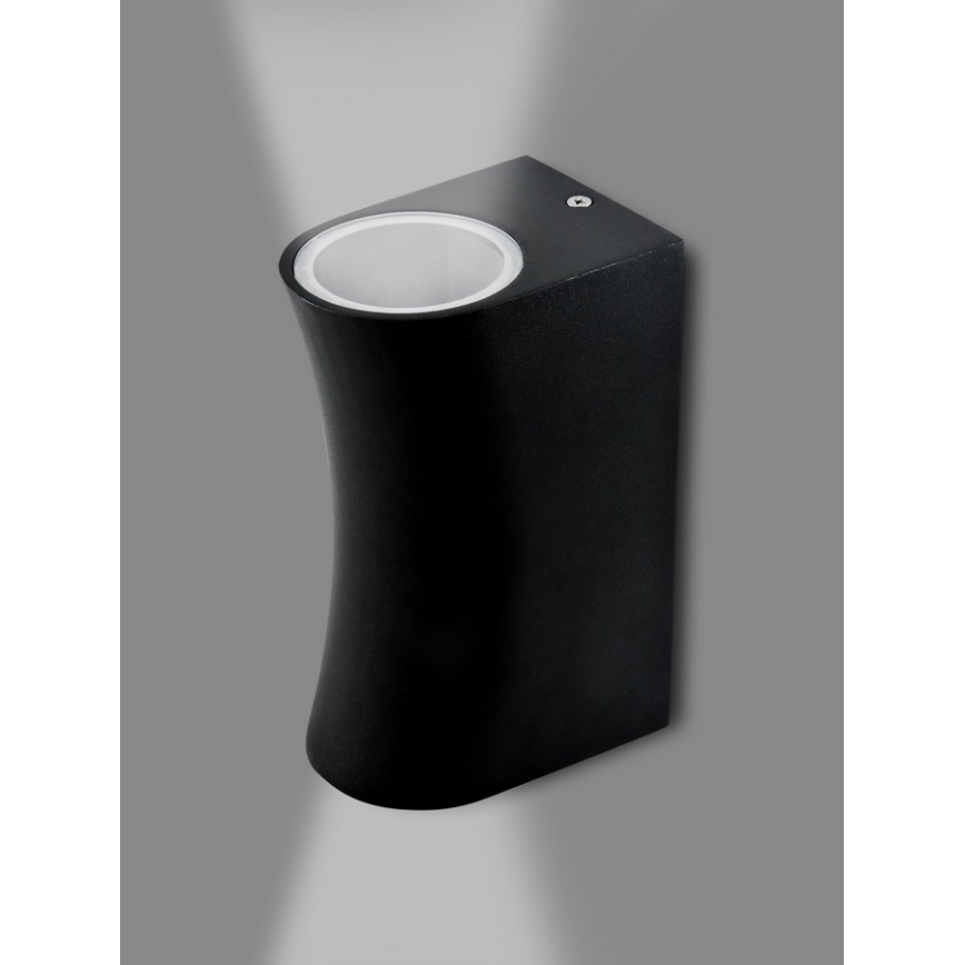 Buiten wandlamp BOSTON 2xGU10/10W/230V zwart IP44