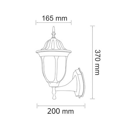 Buiten wandlamp FLORENCJA 1xE27/20W/230V IP43