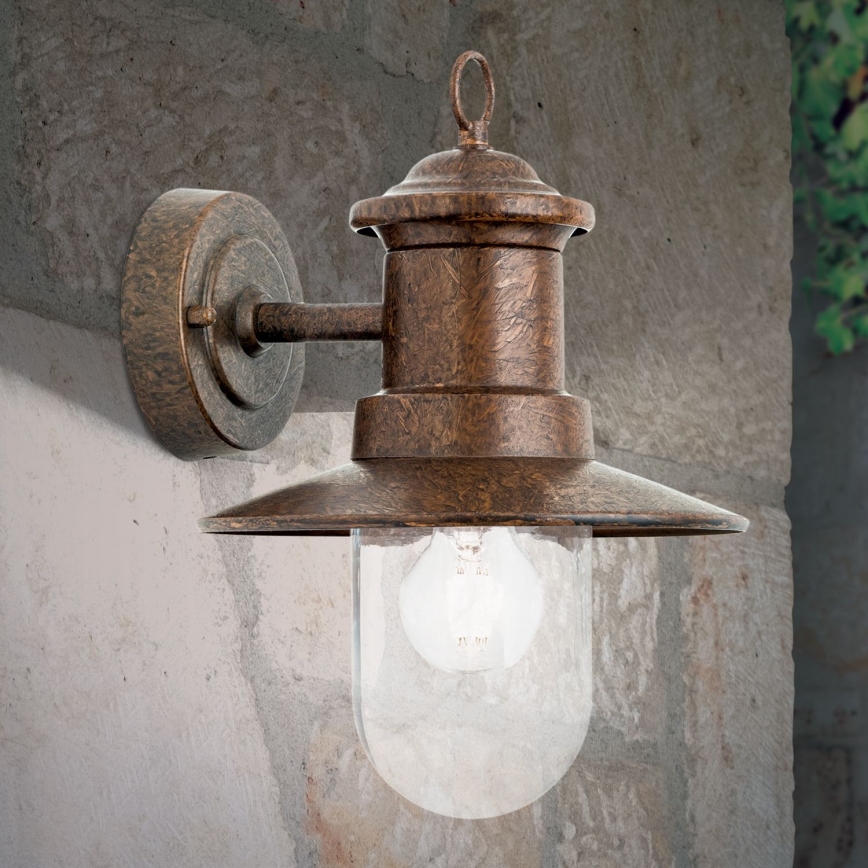 Buiten wandlamp LEONIE 1xE27/60W/230V IP44 brons