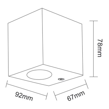 Buiten wandspot BOSTON 1xGU10/10W/230V IP44