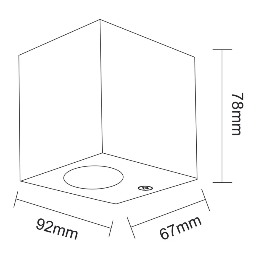Buiten wandspot BOSTON 1xGU10/10W/230V IP44