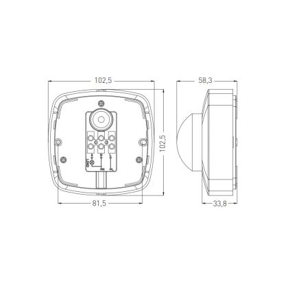 Buitenbewegingsmelder 360° IP65