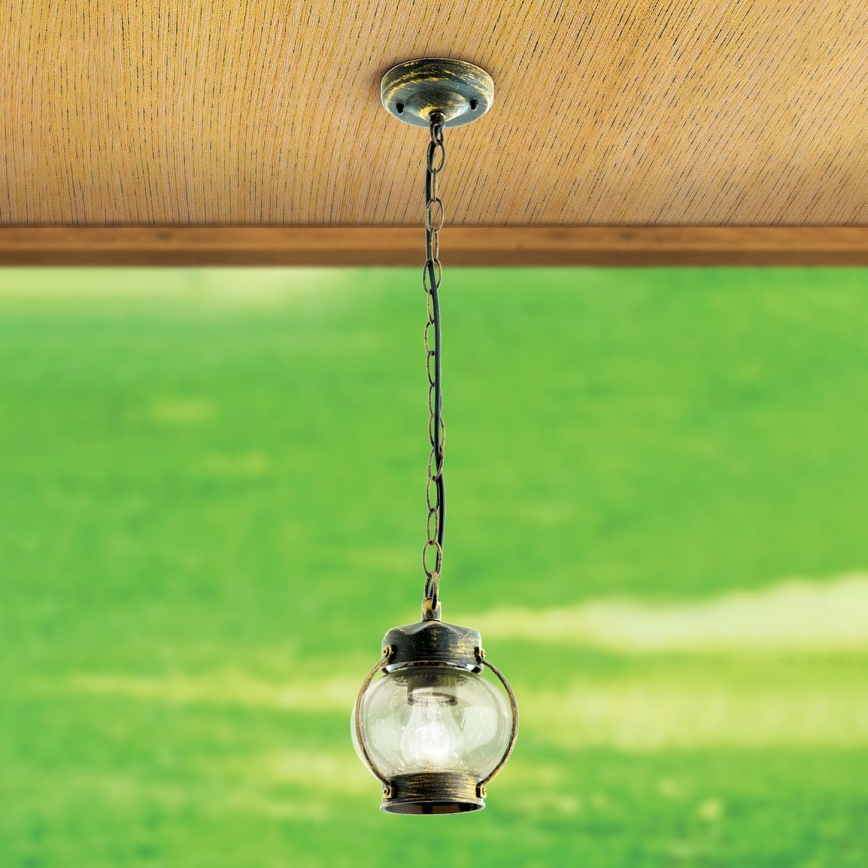 Buitenhanglamp TAVERNA 1xE27/60W/230V IP23 brons/patina