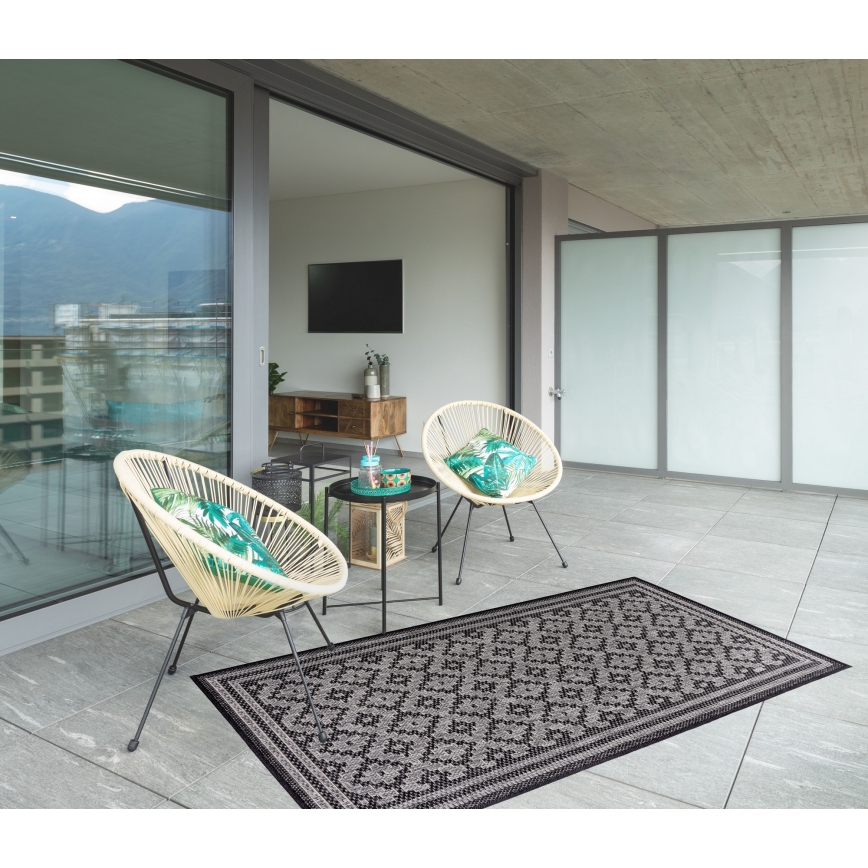 Buitenkleed EXPRESS NEW OUTDOOR 160x220 cm antraciet/grijs