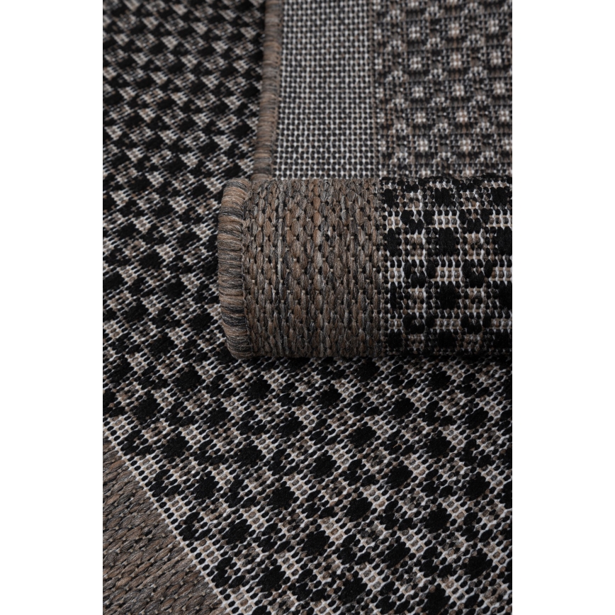 Buitenkleed EXPRESS NEW OUTDOOR 80x150 cm antraciet/bruin