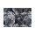 Buitenkleed JUNGLE 160x220 cm zwart/wit/bladmotief