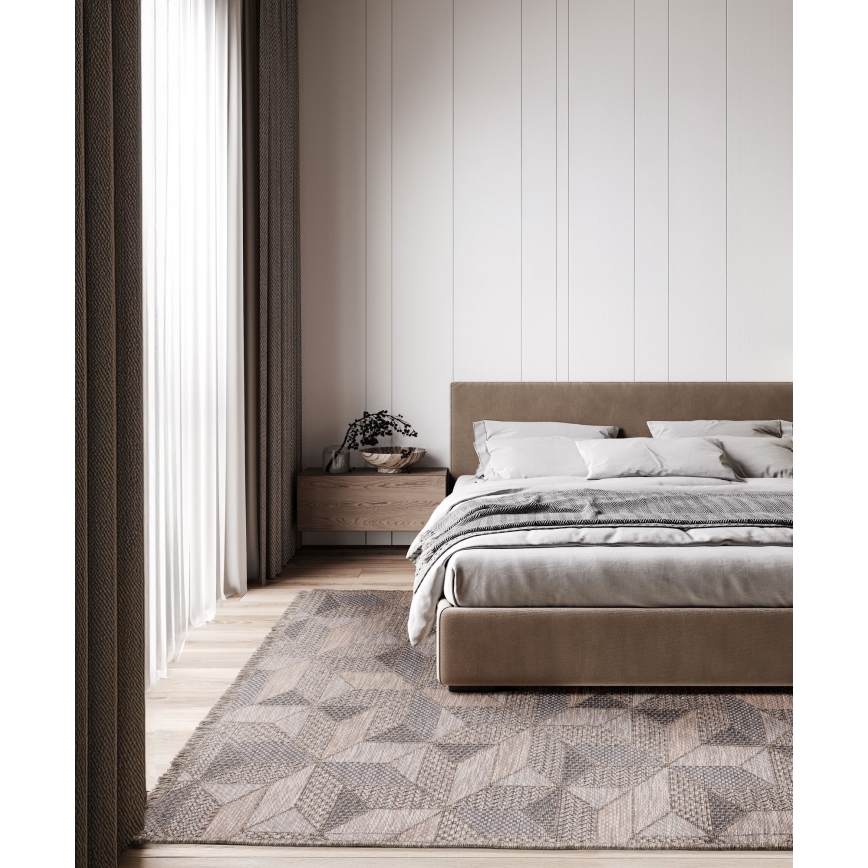 Buitenkleed ORIA 70x140 cm grijs/beige